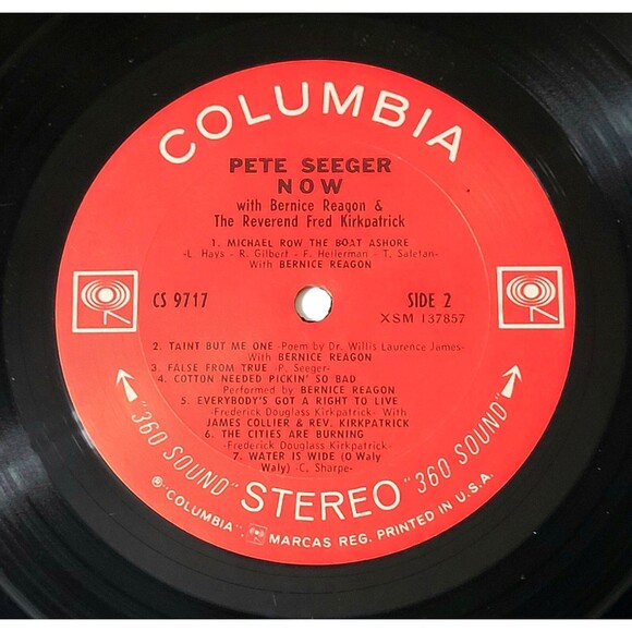 Pete Seeger Now W/Bernice Reagon, Fred Kirkpatrick LP Columbia G/VG Folk '68 - Picture 4 of 4